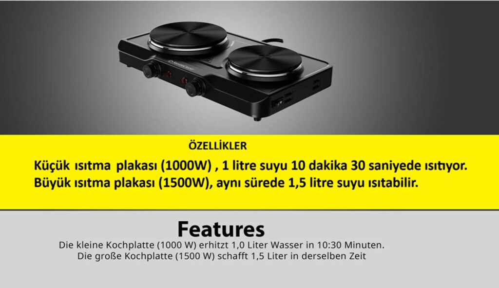 ALMAN MALI SILVERCREST ÇİFTLİ OCAK »SDK 2500 E1« - 6
