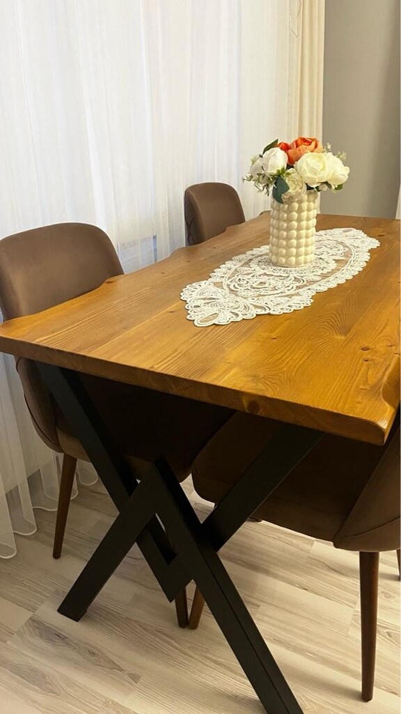 masif ağaç ahşap yemek masa - 5