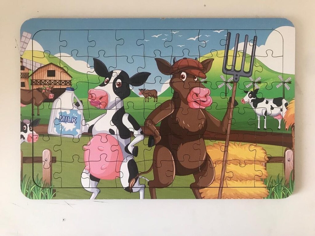 54 parça ahşap puzzle 8 adet - 6