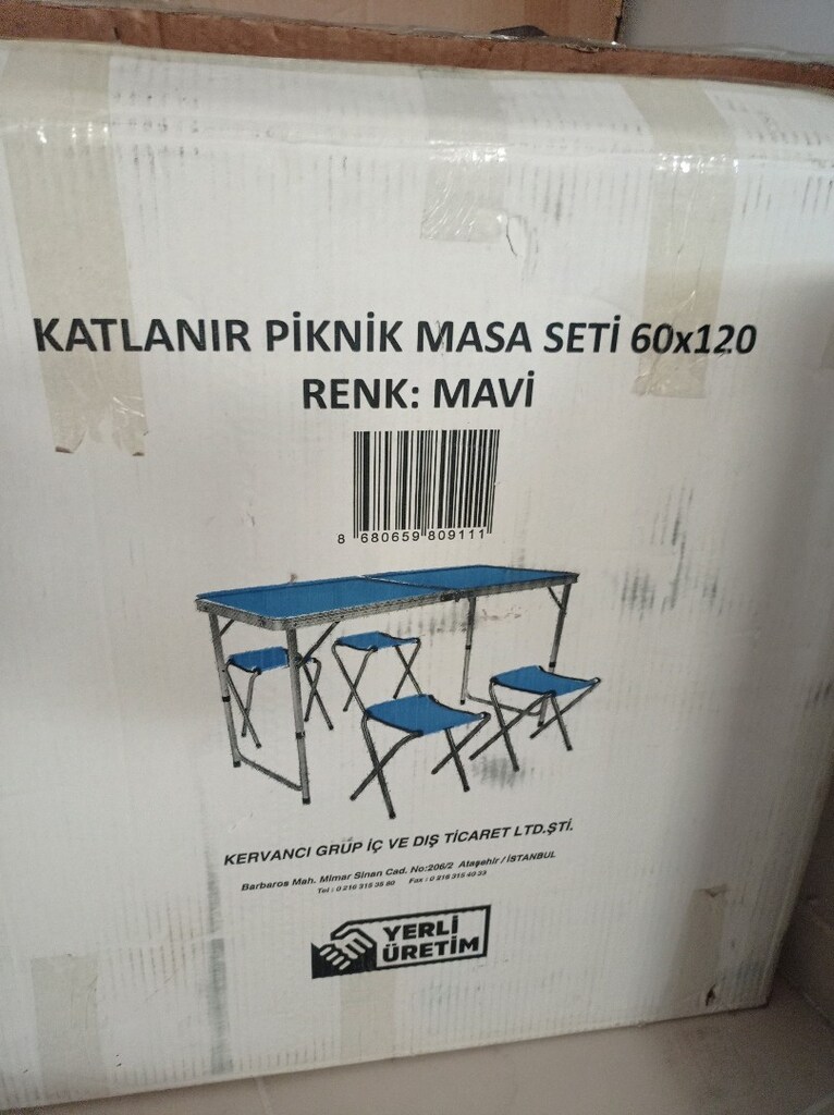 katlanır piknik masa tabure seti - 3