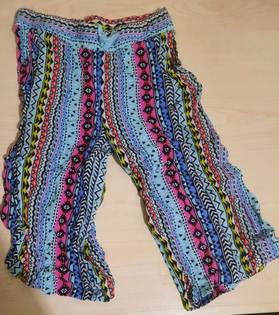 LCW Etnik Desenli Dökümlü Şalvar Pantolon (7-8Y) - 3