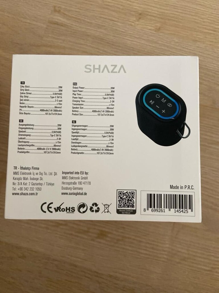 SHAZA Taşınabilir Bluetooth Mikrofonlu Hoparlör - 30W Ses Çıkışı Siyah - 5
