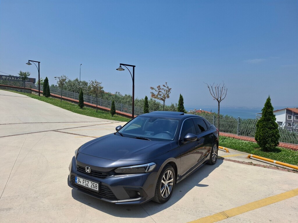 HONDA CIVIC ORIJINAL DEĞİŞENSİZ 182 HP TURBO 2022 MODEL METEOR GRİ - 5