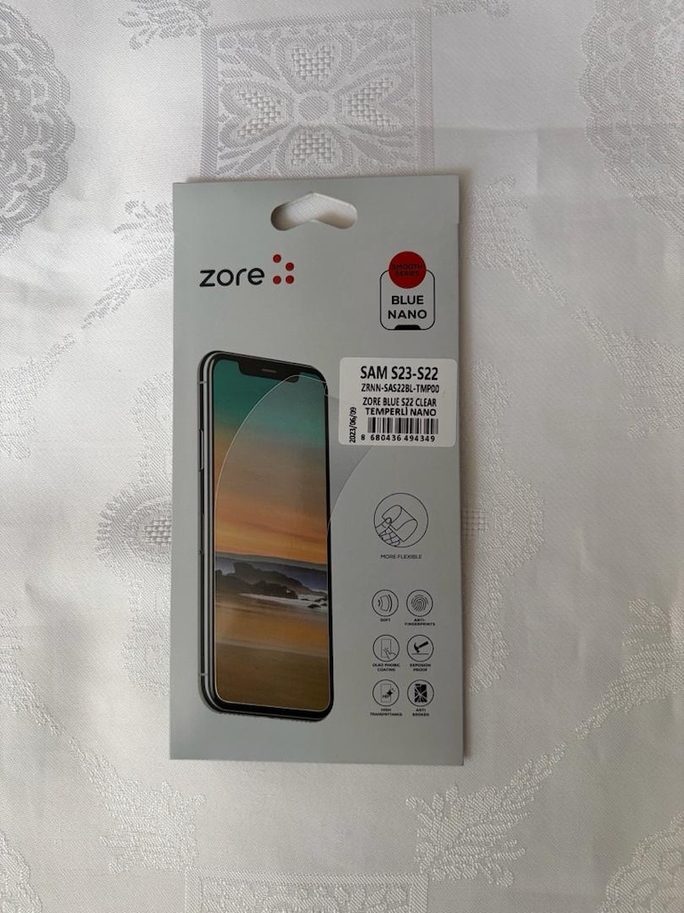 Samsung Galaxy S22 zore Blue temperli nano ekran koruyucu film