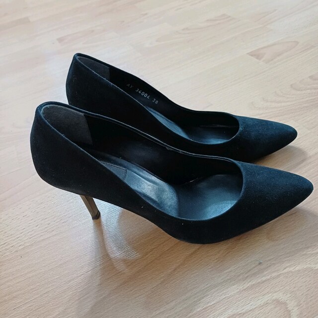 Orijinal Elle Shoes 38 Beden | Siyah Süet Şık Stiletto Topuklu