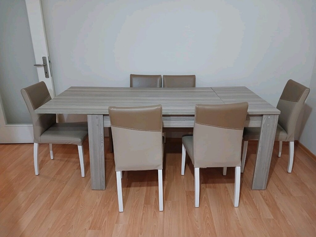 Temiz Durumda Üstten Kayar Açılır, Gizli Bölmeli Yemek Masası - 4