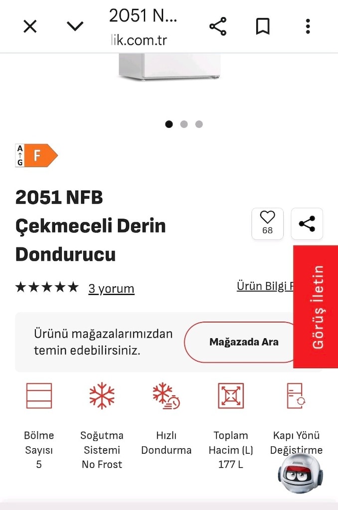 Arçelik Derin Dondurucu 2051 NFB/garantili - 4