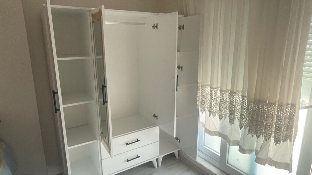 4 kapaklı elbise dolabı 140 cm - 7