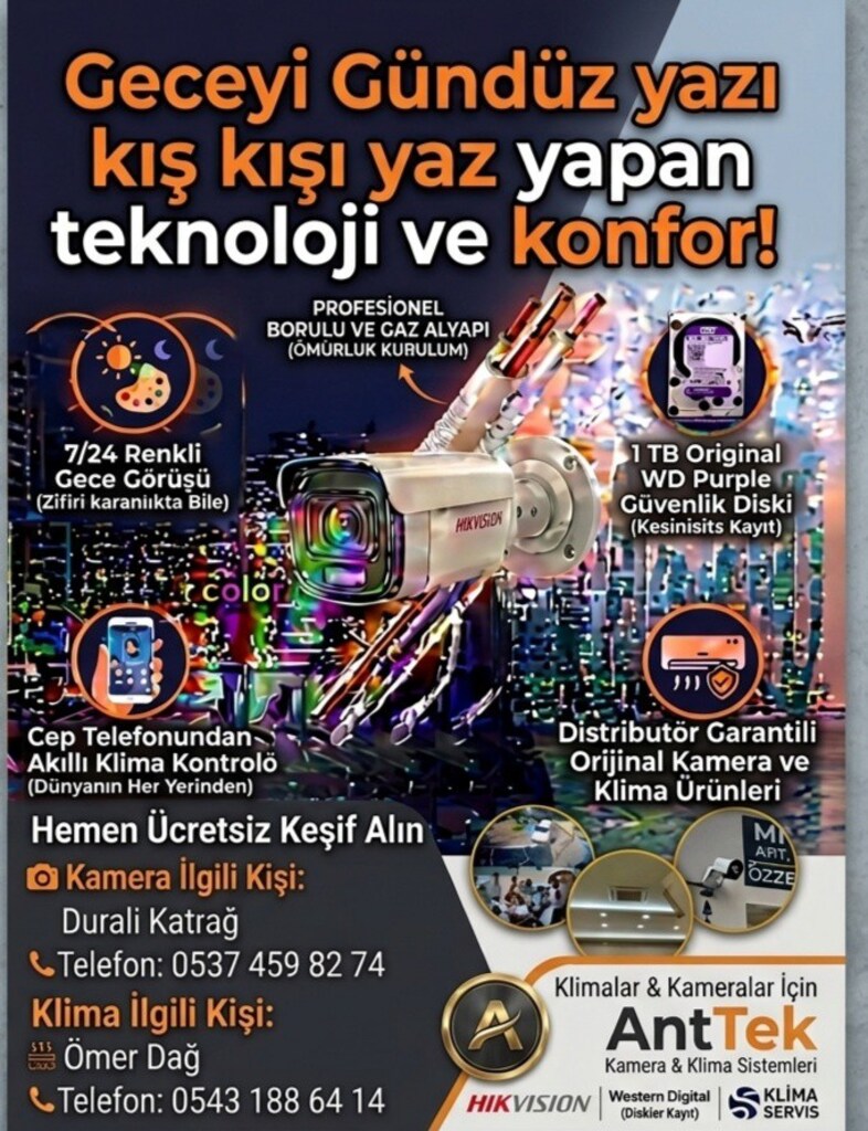 Güvenlik kamera Sistemleri Ve Klima Sistemleri