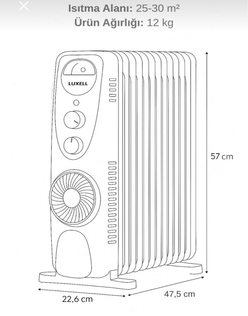 Luxell elektrikli radyatör - 2