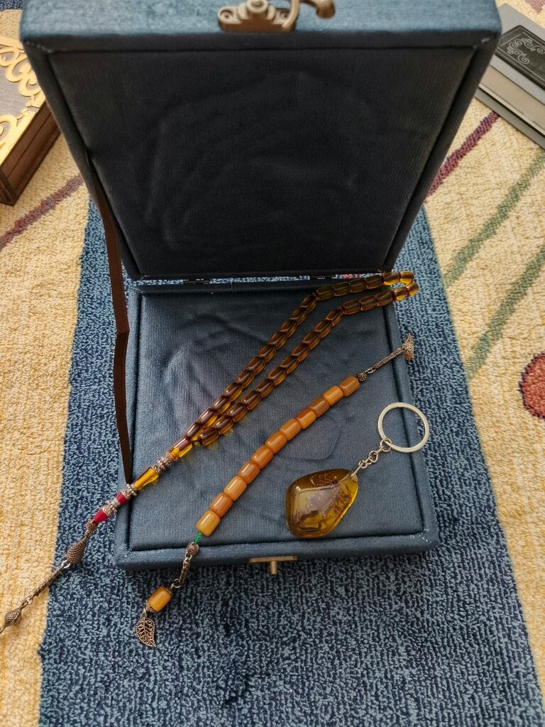 kehribar tesbih set - 2