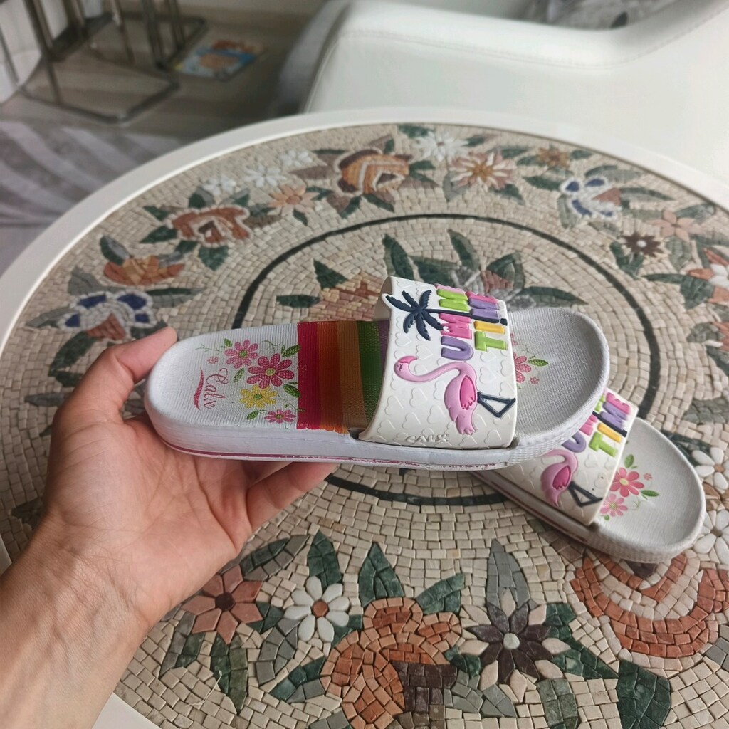 Renkli Flamingolu Yazlık Terlik - 3