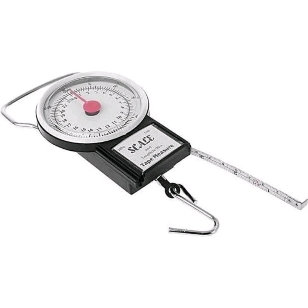 22 KG/50LB Kancalı Tartı Aleti 1 Metre Mezuralı Askılı Terazi - 3