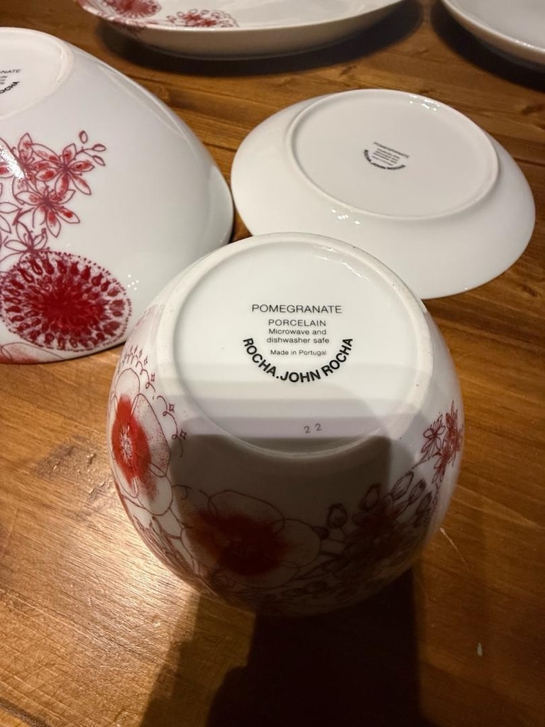 JOHN ROCHA Pomegranate 42 Parça Porselen Yemek Takımı Debenhams - 3