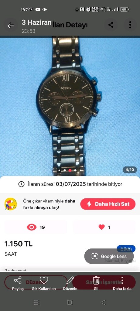 FOSSİL orijinal saat - 4