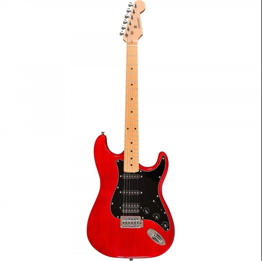Madison MEG-3TRD Trans Red Burst Elektro Gitar - 3
