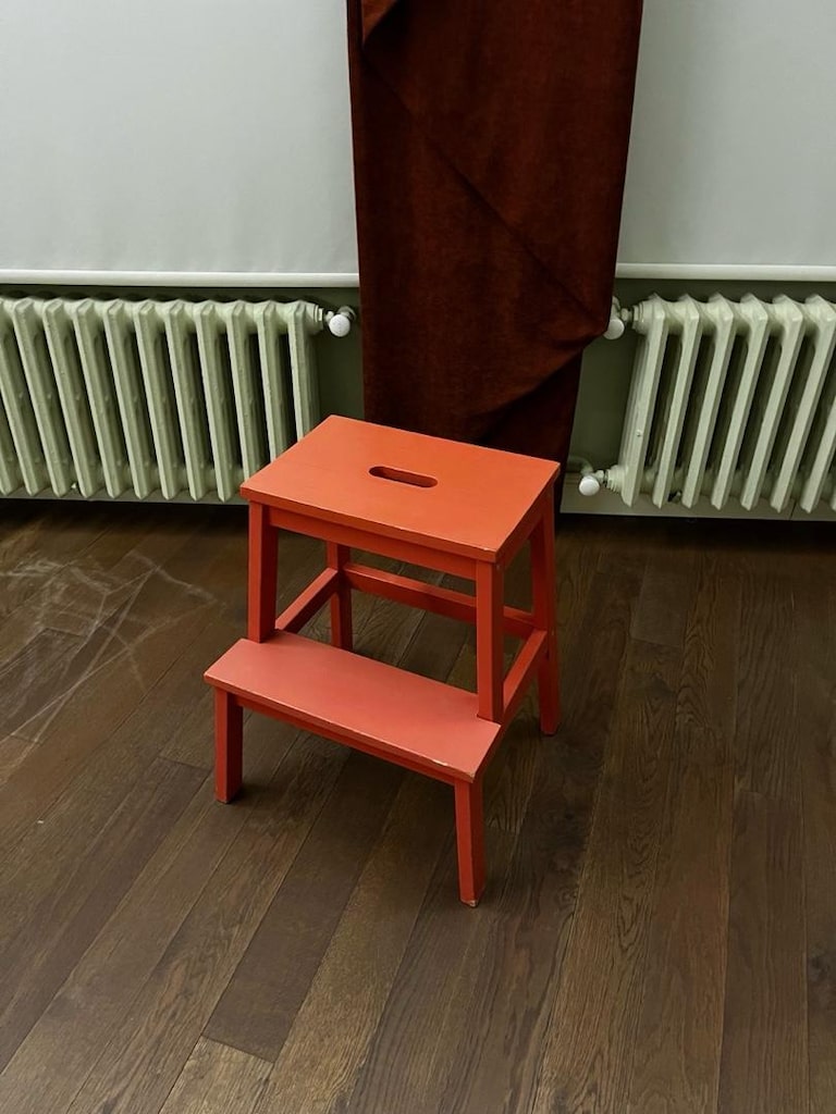IKEA BEKVÄM Basamaklı Merdiven Tabure Mercan Renk - 2