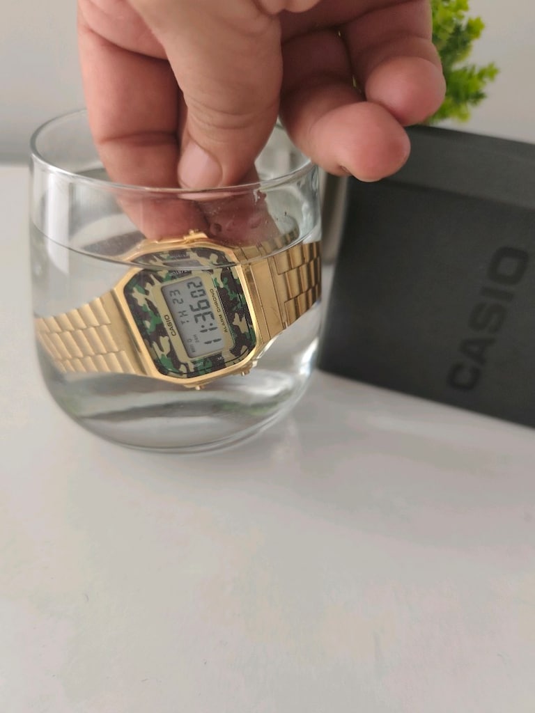 Orjinal CASIO A168WEGC Electroluminescence Saat - 20