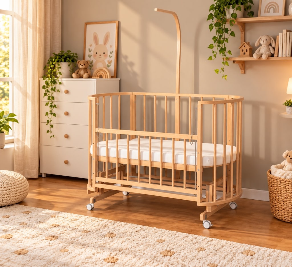 Bamgidoo PAPATYA 60x120 Kayın Ağacı Anne Yanı Beşik - 6
