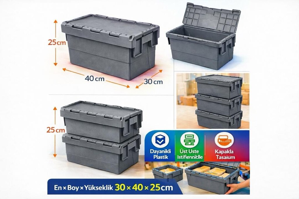 PLASTİK KASA MENTEŞE KAPAKLI - 4