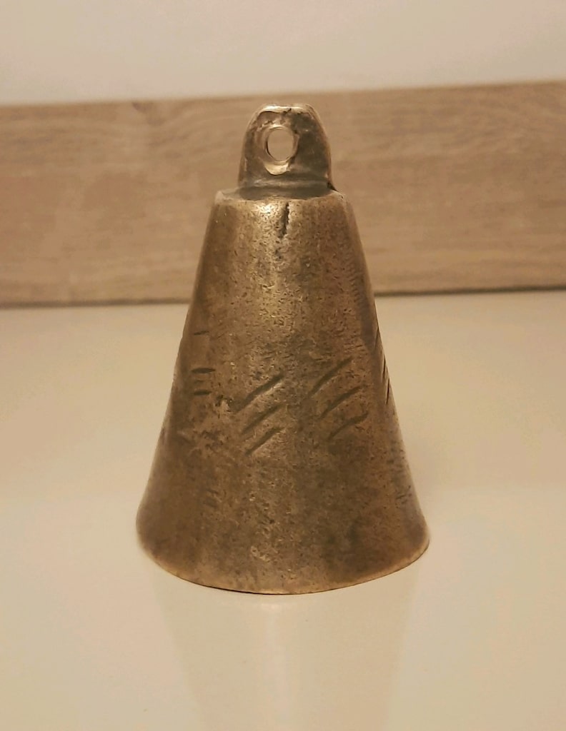 Antika Eski Pirinç Büyük Boy Zil Çan - 6