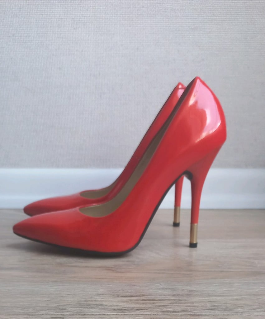 Kırmızı Rugan Stiletto Ayakkabı - 2