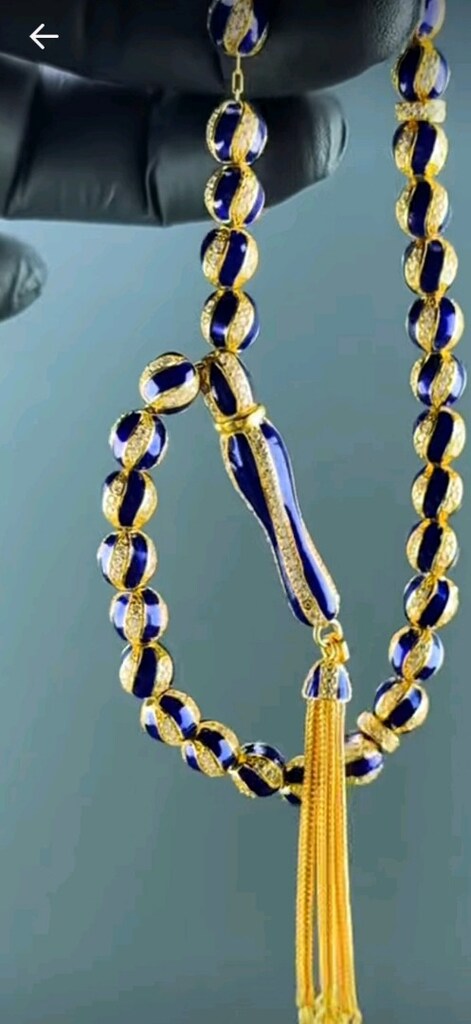 Daimond Mücevher seri Taşlı Full gümüş tesbih - 9