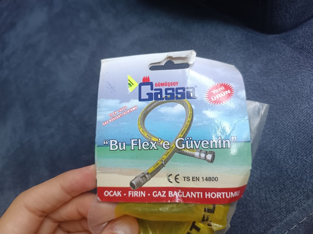 Gümüşsoy Gassa 100 cm Ocak Fırın Doğalgaz Bağlantı Hortumu - 4