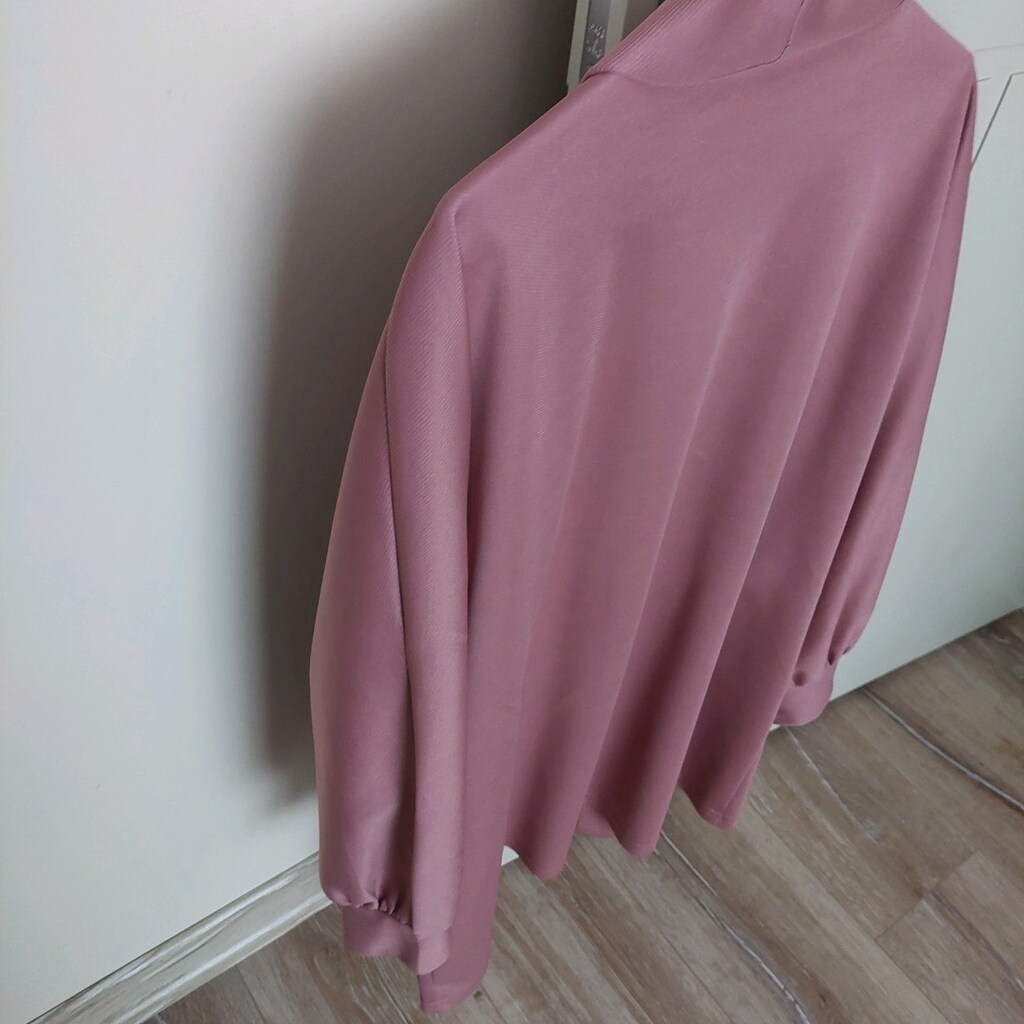 Gül Kurusu modern önü açik kimono hırka - 6