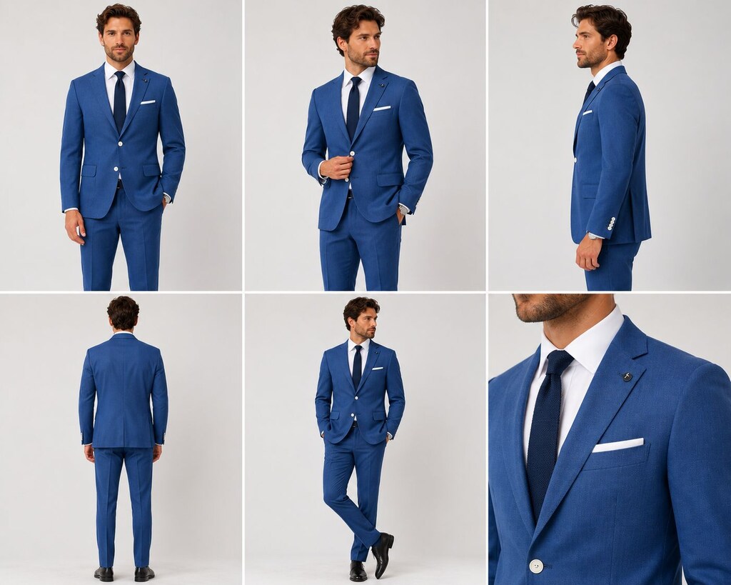 Damat Tween Slim Fit Erkek Ceket / Blazer – Mavi – S Beden/36 - 2