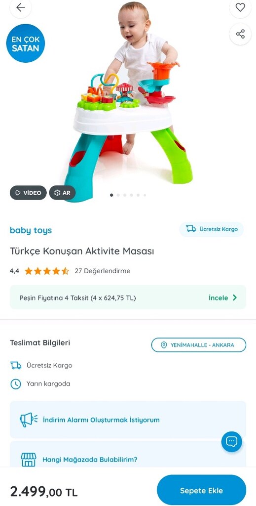 Türkçe Konuşan Müzikli Pilli Bebek Aktivite Masası - 7
