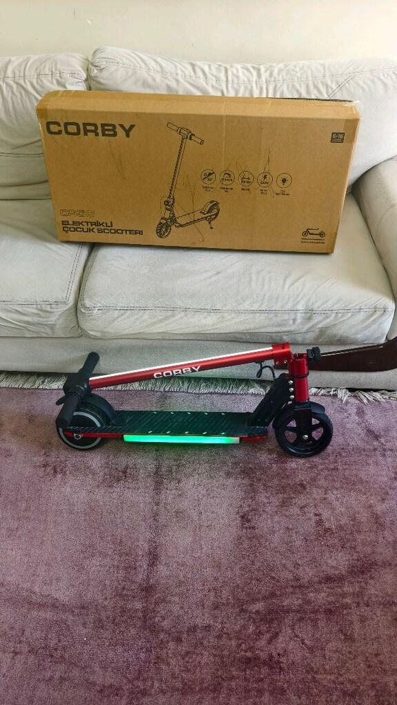 corby elektrikli çocuk scooter - 9