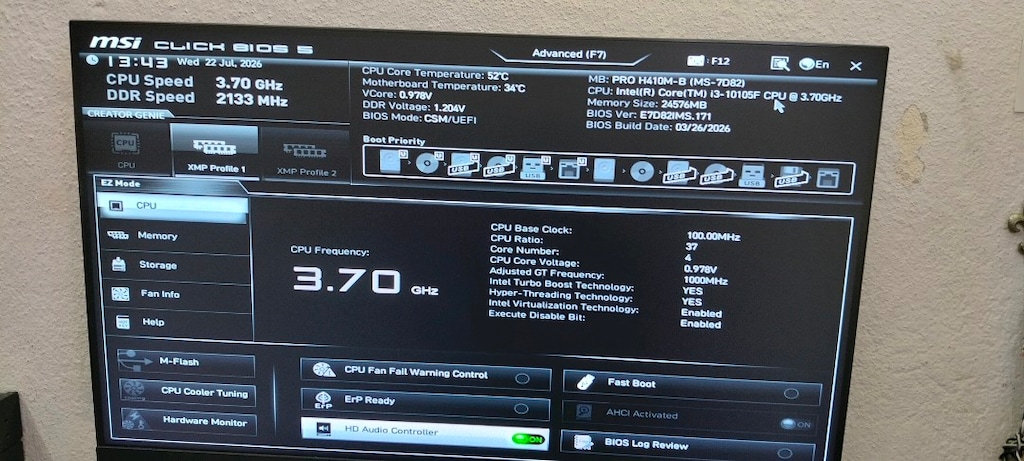 İNTEL İ3 10105 İŞLEMCİ+MSİ H410M B+AYNA İNTEL CPU FANI SET HALİNDE - 5