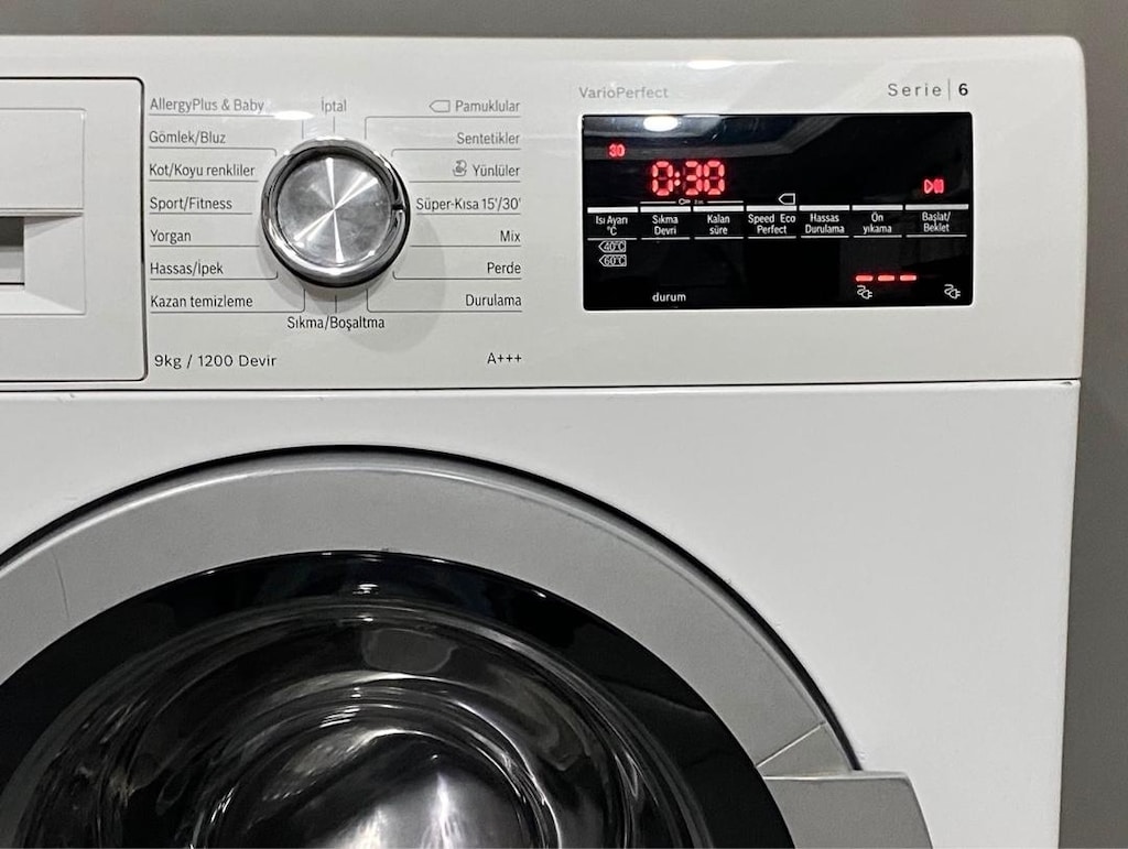 BOSCH 9 KG SERİE 6 MODEL 1200 DEVİRLİ ÇAMAŞIR MAKİNESİ HEMEN TESLİM - 2
