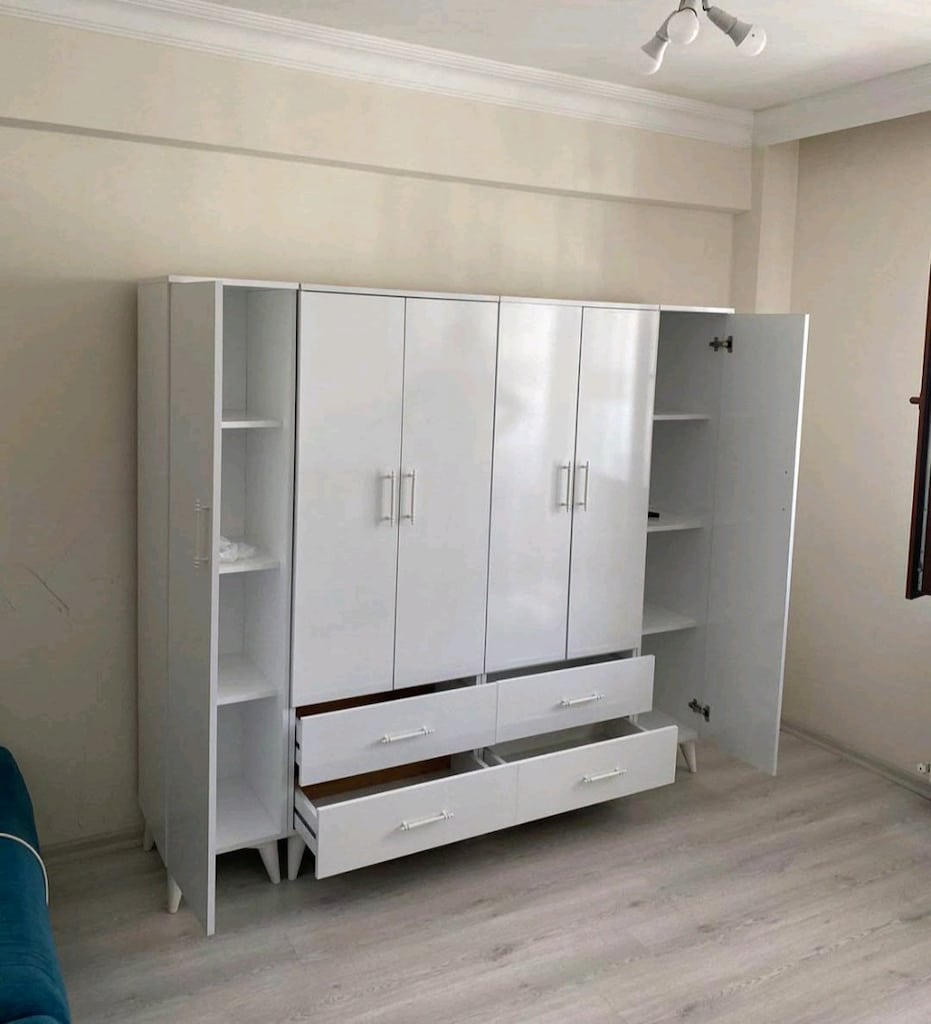 ***6 KAPAKLI*** ÜCRETSİZ KURULUM KAPIDA ÖDEME GARDROP ELBİSE DOLABI İM - 2