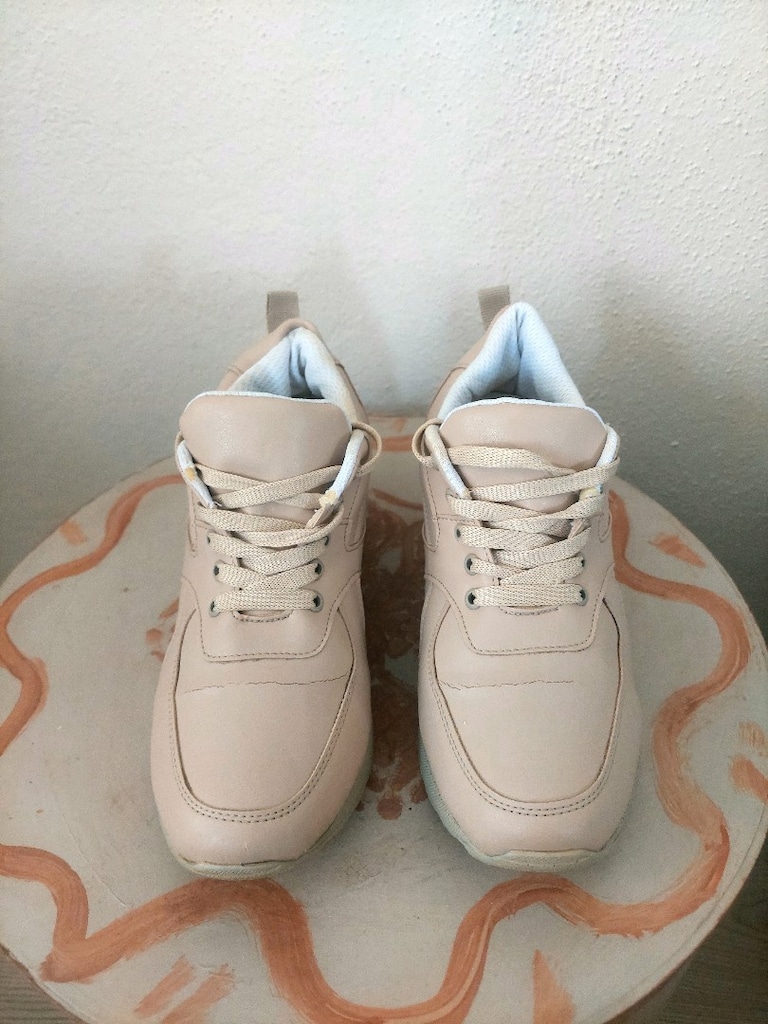 Kadın Bej renk Dolgu Topuklu Sneaker - 3