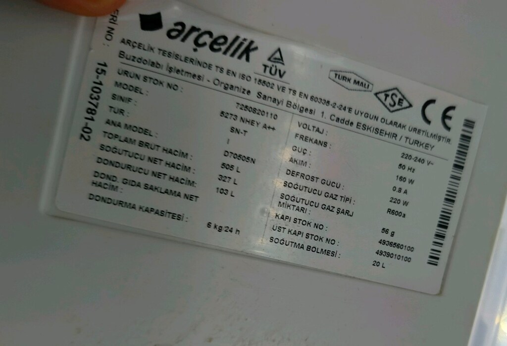 Arçelik 5273 NHEY A++ enerji sınıfı No Frost buzdolabı - 5