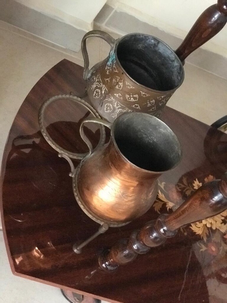 Antika İtalyan iki katlı servis arabası - 4