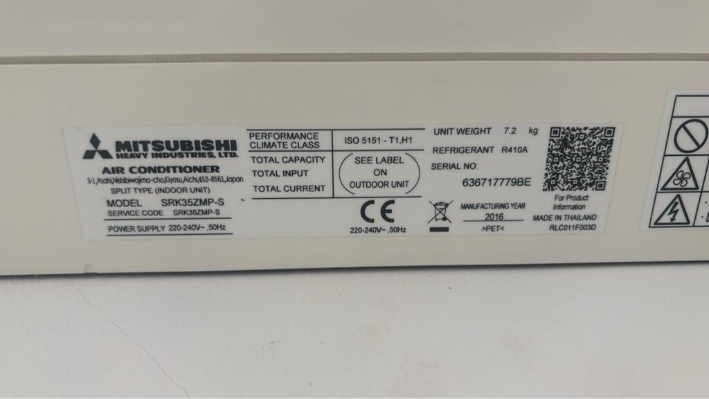 mitsubishi heavy klima 12.000 btu - 2