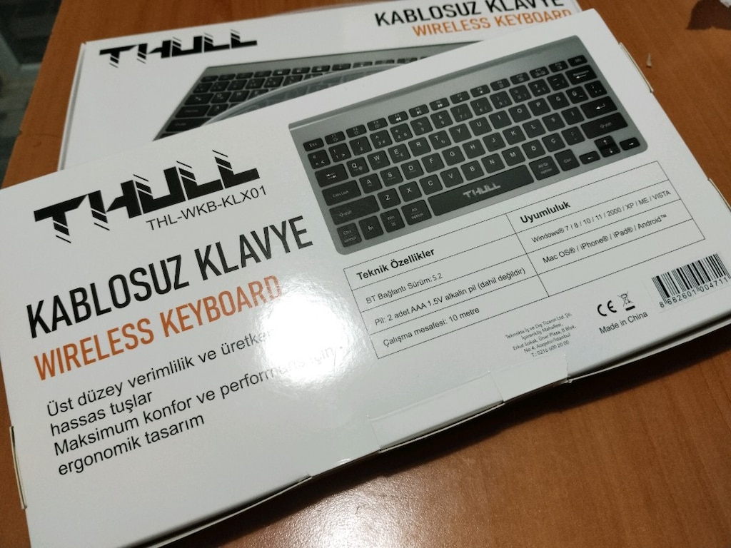 YENİ KUTUSUNDA THULL - THL-WKB-KLX01 MARKA VE MODEL KABLOSUZ KLAVYE - 3