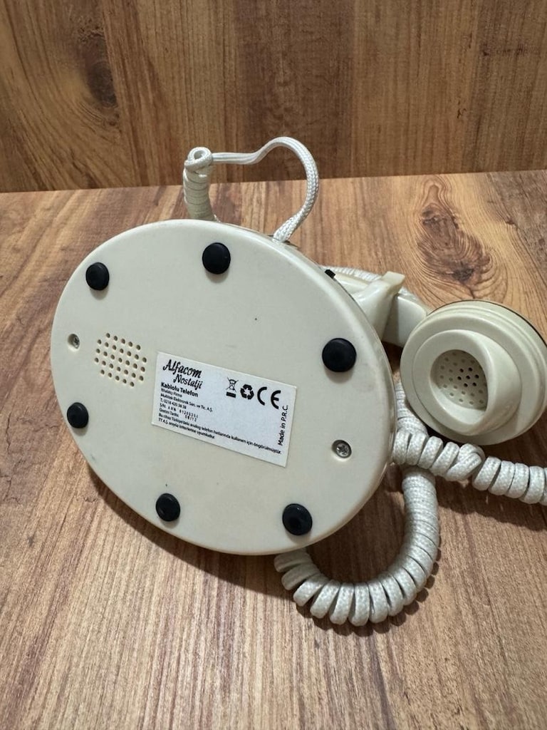 Alfacom Nostalji Kablolu Telefon – Retro Dekoratif Telefon - 8
