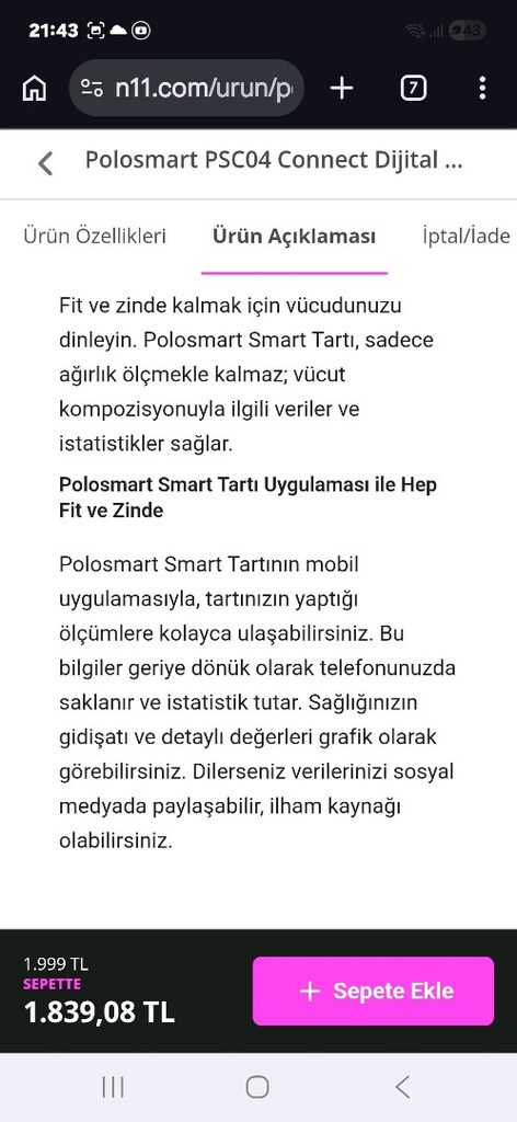 sıfır Bluetoothlu baskül - 4