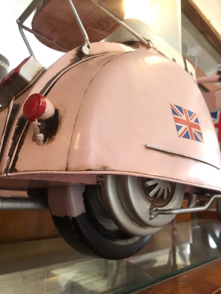 Dekoratif Retro Metal Maket Vespa Scooter Motosiklet Biblo - 10
