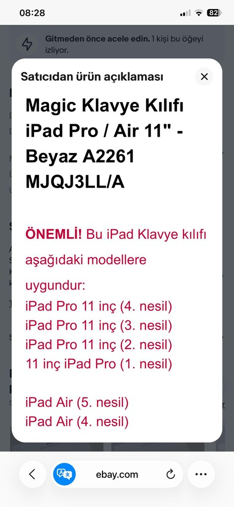 APPLE IPAD PRO - 11 INCH - MAGIC KLAVYE - 7