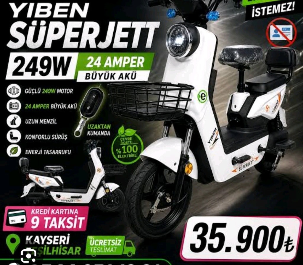 YIBEN SÜPER JETTT - CİTY MOTOR ELEKTRİKLİ SIFIR BAYANDAN - 2