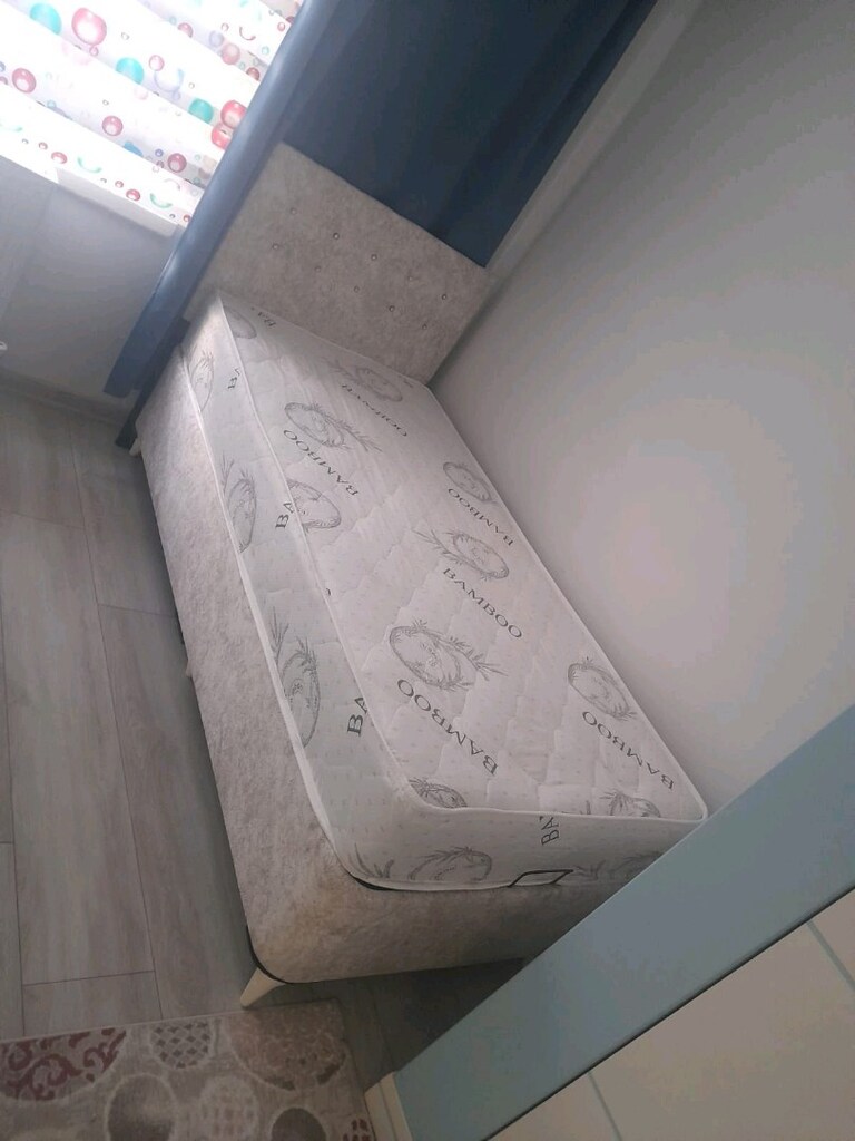 tek kişilik baza başlık yatak 3lü set - 2