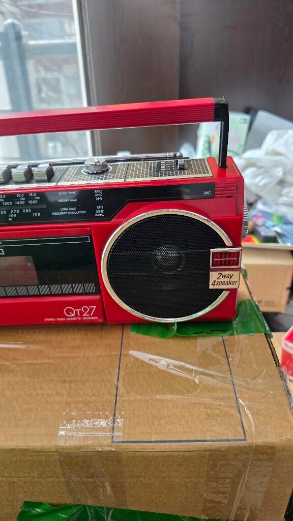 Tamir ister!! Sharp Qt27 vintage Pop-Art radyo kasetçalar - 4
