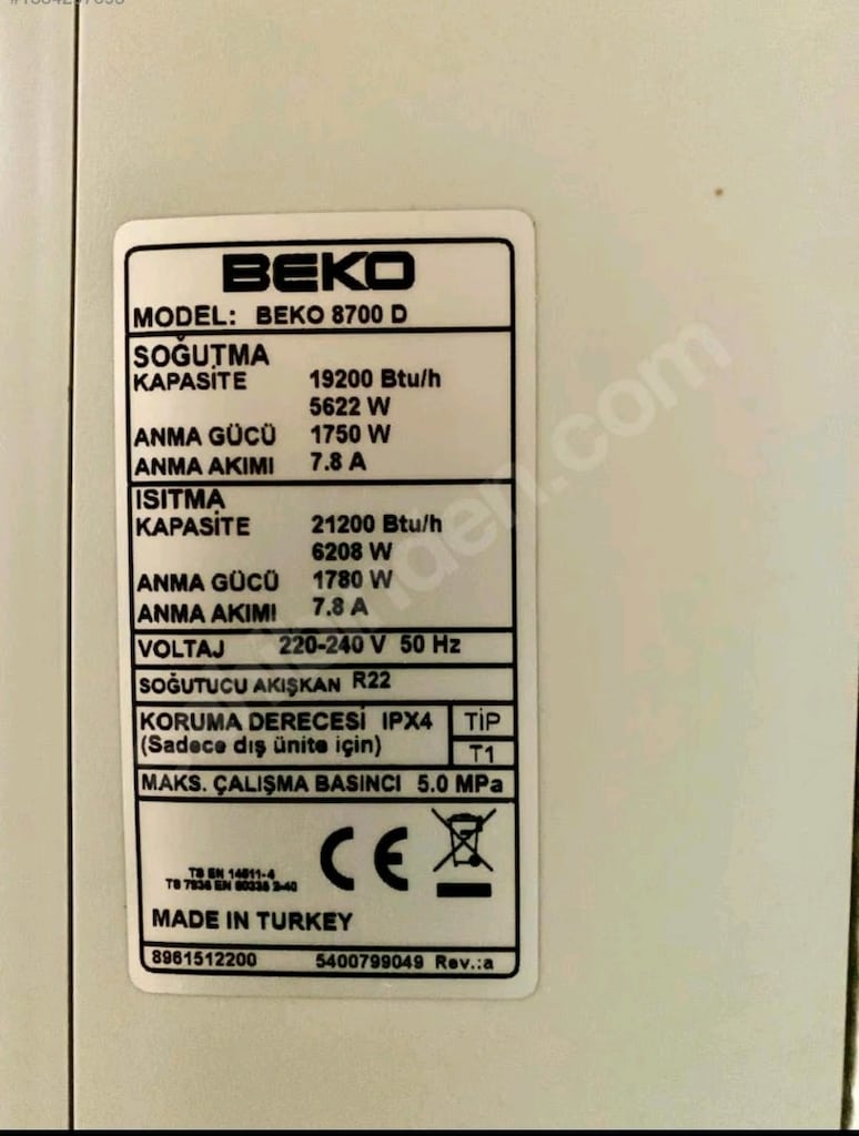 Beko 19 binlik inverter klima - 6