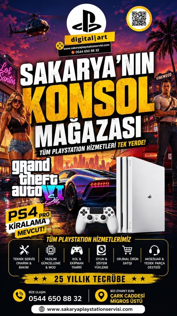 Playstation Kiralama · PS4 - PS5 - PS3 · DIGITAL ART · Konsol Kiralama - 6