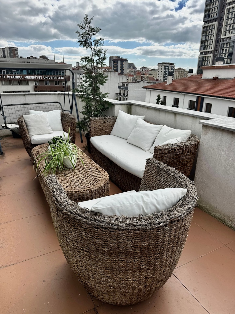 bahçe balkon mobilyası hasır - 3
